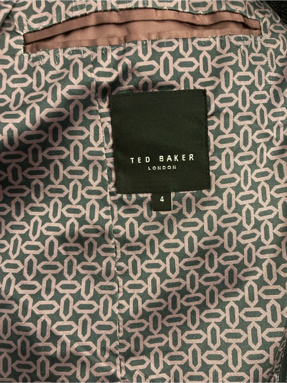 Ted Baker London Gray Herringbone Knit Blazer